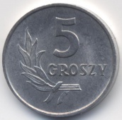 5 грошей Польша 1972