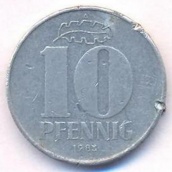 10 пфеннигов Германия (ГДР) 1983